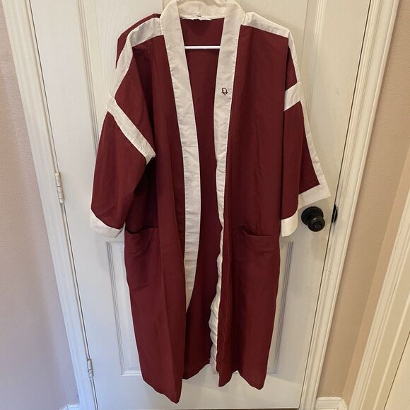 Christian Dior Red Embroidered Accent Robe One Size - Picture 1 of 8